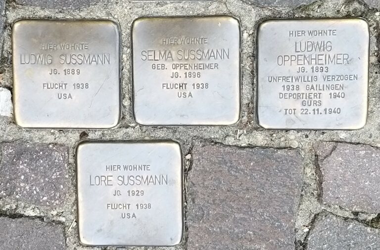 Tot sind nur die, die man vergisst …. Stolpersteinverlegung in Ilvesheim